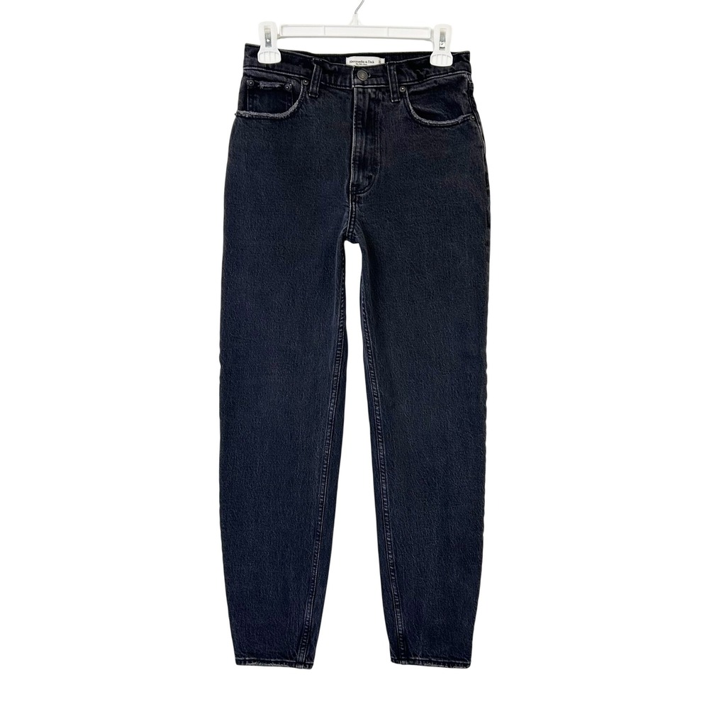 Abercrombie Fitch 80s Mom High Rise Jeans Women's Size‎ 26 Long Black
